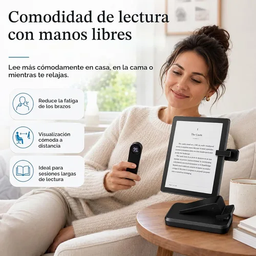 Vista 5 de Turner de páginas para Kindle Paperwhite, RF Control remoto Clicker Page Turner Accesorios Kindle para iPhone, iPad, tabletas Android, novelas
