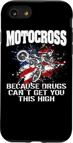 Vista 18 de Motocross Dirtbike MX Motorcycle Us Flag Case para iPhone 17