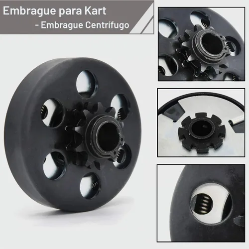 Vista 4 de Embrague centrífugo, embrague Go Kart de 3/4" de diámetro interior, 10 dientes, para cadena #40/#41/#420, compatible con mini bicicleta, Go Kart