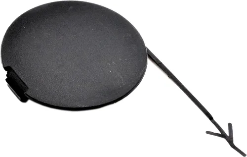 Vista 2 de Cubierta de gancho de remolque delantero compatible con Jeep Renegade 2015-2019 Parachoques delantero Gancho de remolque Cubierta de tapa negra