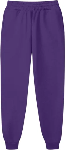 Vista 5 de Pantalones deportivos de cintura alta con bolsillo para mujer, pantalones largos casuales de ajuste relajado, pantalones deportivos holgados de moda