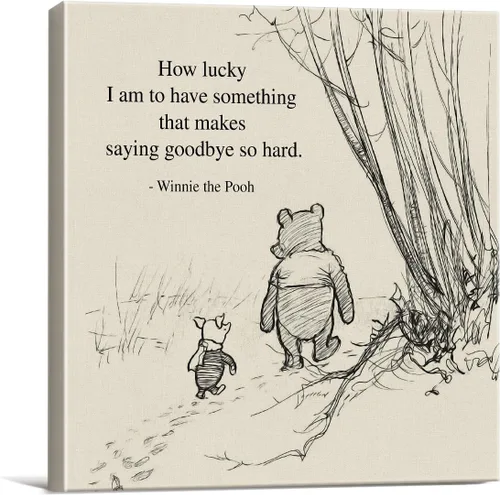 Vista 16 de Arte de pared clásico con cita de Winnie the Pooh, retro, Any Day Spent With You is My Favorite Day Sayings, lienzo, cuadros enmarcados, letrero