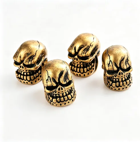 Vista 7 de Lunsom Tapas de vástago de válvula de neumático de calavera para válvulas de aire de automóvil, ruedas de presión, accesorios para llantas de Verde
