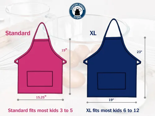 Vista 2 de Personalized Kids Apron Kid or Toddler Apron Sizes Choice of Color and Thread
