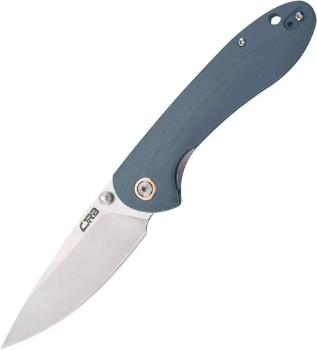 Vista 8 de Cuchillo plegable de bolsillo CJRB Feldspar Stonewash, con hoja de acero D2, mango táctico G10, para uso diario, mango negro (J1912) Liner Lock