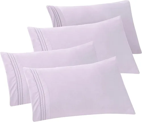 Vista 61 de Elegant Comfort Fundas de almohada sólidas de microfibra de alta calidad hotelera, tejido suave, resistente a las arrugas y a las manchas, fácil