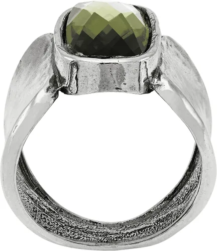 Vista 3 de Silpada Anillo de circonita cúbica verde oliva 'Zircon Token' en plata de ley
