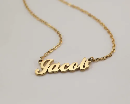 Vista 5 de Collar con nombre grabado personalizado para mujeres amigas