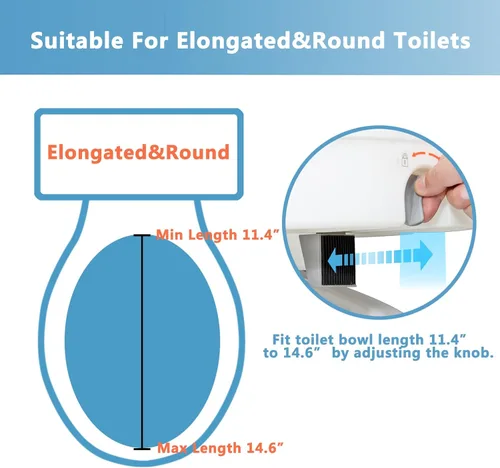 Vista 6 de WeHwupe Asiento de inodoro elevado con asas para ancianos – Elevadores de asiento de inodoro para personas mayores con brazos acolchados ajustables