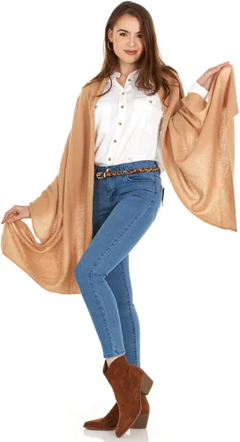 Vista 6 de Manio Cashmere Chal cruzado de punto 100% cachemira extra grande bufanda estola