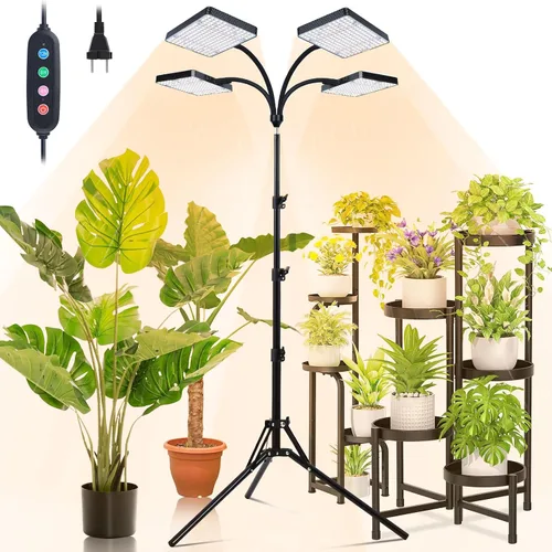 Vista 11 de Luz de cultivo Orchbloom con soporte y temporizador, luz de planta alta de 25 vatios de alimentación con enchufe doméstico, luces de cultivo
