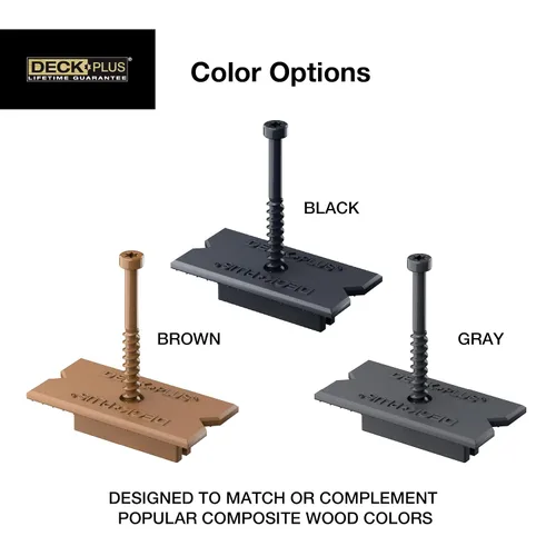 Vista 7 de Deck Plus Eclipse - Sujetadores ocultos, tornillos de cubierta, tornillos para madera, acero inoxidable, negro, paquete de 360