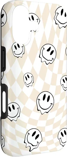 Vista 3 de Retro Swirl - Carcasa para iPhone 17, diseño de cara sonriente feliz