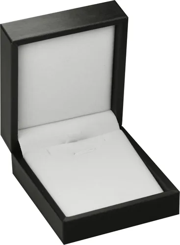 Vista 3 de Conjunto de pendientes de collar de color negro Caja de regalo suave al
