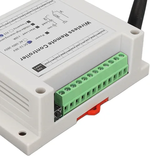 Vista 8 de Tablero de relé de canal, relé de 8 canales, 8CH 10A DC 12V-36V Control de lámpara Módulo de relé de interruptor de radio con control remoto