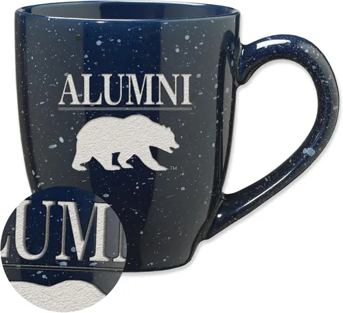Vista 80 de Rico Industries NCAA Illinois Fighting Illini Alumni - Taza de café de cerámica moteada grabada con láser de 16 onzas