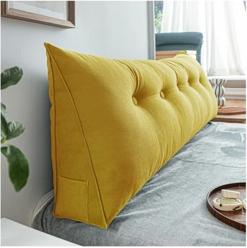 Vista 8 de Almohada de lectura triangular para cama o sofá, almohada grande para cabecero, cojín de cojín de almohada grande para sofá cama, respaldo