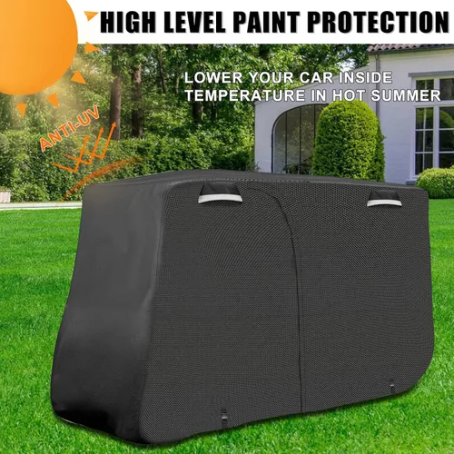 Vista 5 de SAPUBK Funda para carrito de golf, accesorios para carrito de golf con cremallera de puerta lateral, compatible con Club Car/EZ-GO/Yamaha