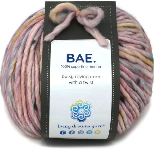Vista 17 de BAE by Living Dreams - Ovillo de lana tierno, fuerte y súper suave para los tejidos de invierno junto a la piel. Hilo de lana merino 100% extrafino