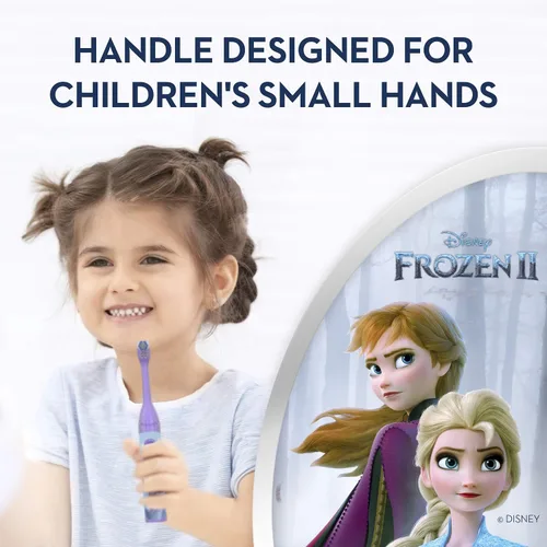 Vista 7 de Oral-B Pro-Health Jr. - Cepillo de dientes para niños alimentado por batería con Frozen de Disney, suave, 1 unidad y cepillo de dientes Disney