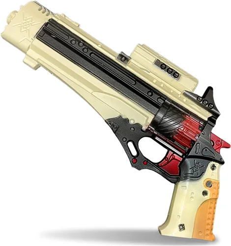 Vista 17 de otaku gear Réplica de pistola decorativa de espuma, accesorio de disfraz para cosplay, juegos de rol y exhibición para adultos, Dorado