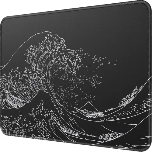 Vista 23 de Brothers Group Alfombrilla para mouse, 1 paquete Anti-Fray Stitched Edges, Premium Textured Surface, Non-Slip Rubber Base, Water and Stain
