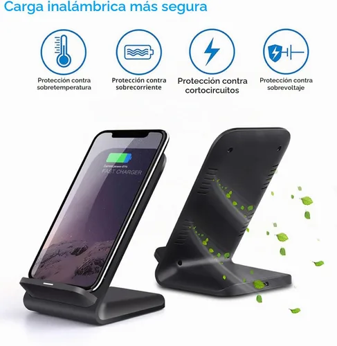 Vista 6 de Soporte de carga inalámbrico, soporte de carga rápida de 20 W con adaptador QC3.0 para Samsung Galaxy S24/S24+/S24 Ultra/S23/S22/S21/S20/S10/Note