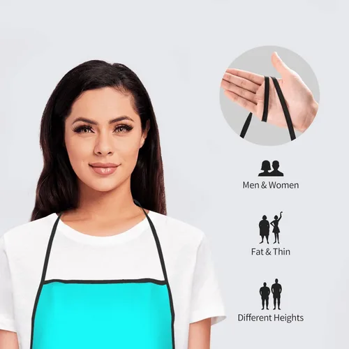 Vista 5 de Delantales personalizados para mujeres y hombres, delantal unisex personalizado con su logotipo de texto y imagen