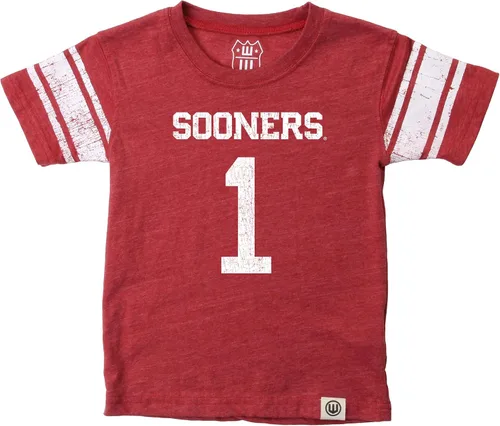 Vista 9 de Wes and Willy Camiseta de Manga Corta con Estampado de Jersey para Niños y Jóvenes Fanáticos del Deporte Universitario, Tallas 8-20 Vintage