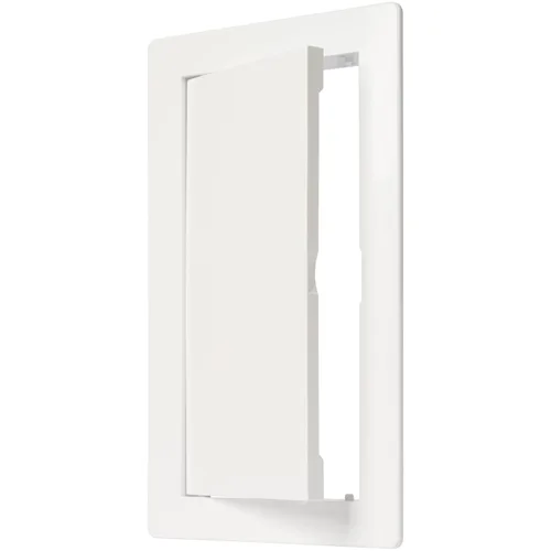 Vista 15 de Panel de acceso de plástico negro de 6" x 6". Panel de puerta de conducto de servicio. Panel de acceso de pared para fontanería, electricidad