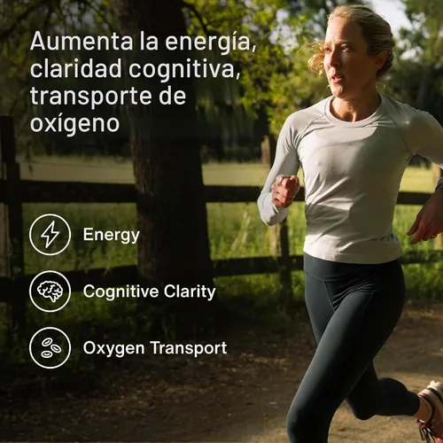 Vista 2 de Momentous Iron+ con vitamina C y complejo de vitamina B, cápsulas de hierro Ferrochel para apoyo fundamental de la salud, certificado NSF