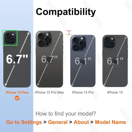 Vista 139 de HOOMIL Funda para iPhone 7 Plus/iPhone 8 Plus de 5.5 Pulgadas, sin amarillamiento, protección contra caídas, cubierta trasera dura transparente