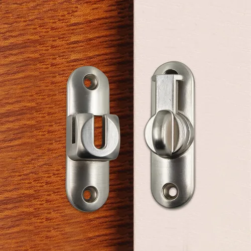 Vista 3 de Cerradura de puerta de granero de 90/180 grados, pestillo de puerta corredera abatible de 3.15 pulgadas, cerradura de puerta deslizante de seguridad