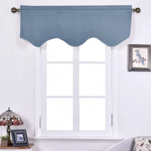 Vista 5 de NICETOWN Cenefas de granja para ventanas, decoración rústica del hogar, con aislamiento térmico, cortinas gruesas con bolsillo para barra, cortina