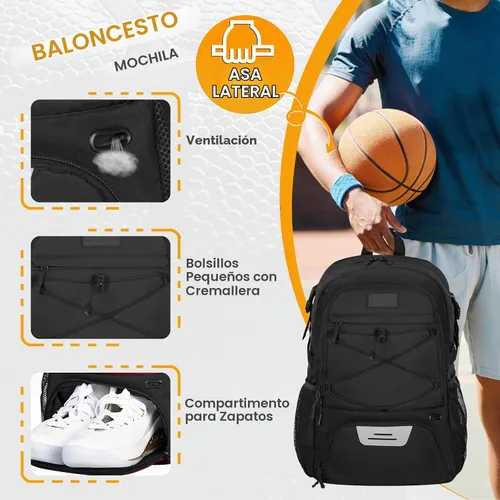 Vista 3 de Goloni Soccer Backpack,Basketball Backpack with Ball Compartment & Shoe Compartment,Backpack for Basketball,Soccer