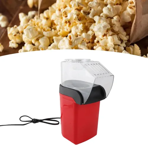 Vista 5 de Máquina eléctrica de palomitas de maíz, desmontable, eficiente, pequeña, de fabricación rápida, máquina de aire caliente para el hogar con cubierta