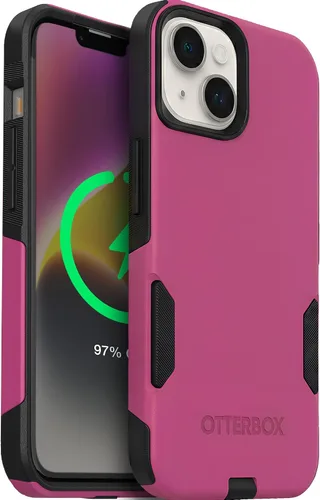 Vista 9 de OtterBox - Funda serie Commuter para iPhone 14 y 13, color negro, delgada y resistente, apta para bolsillo, con protección de puerto de carga