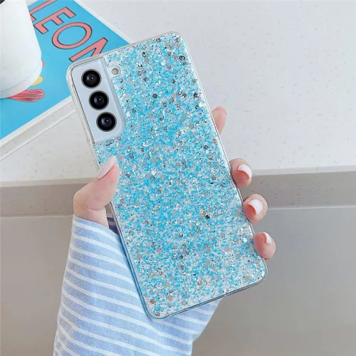 Vista 7 de Funda de lujo con purpurina para Samsung Galaxy S22 S21 Plus S20 FE A72 A51 A71 A32 A52 Note 20 10 suave a prueba de golpes, T1 para Samsung A12 5G