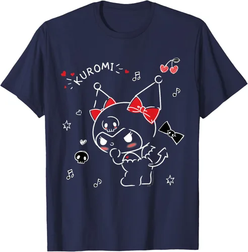 Vista 58 de Kuromi Camiseta Mischievous Tee Shirt Negro