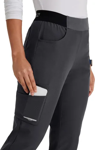 Vista 5 de BARCO Skechers Vitality Electra Scrub Jogger para mujer, estilo yoga, pantalón médico de tela sostenible para mujer, Negro