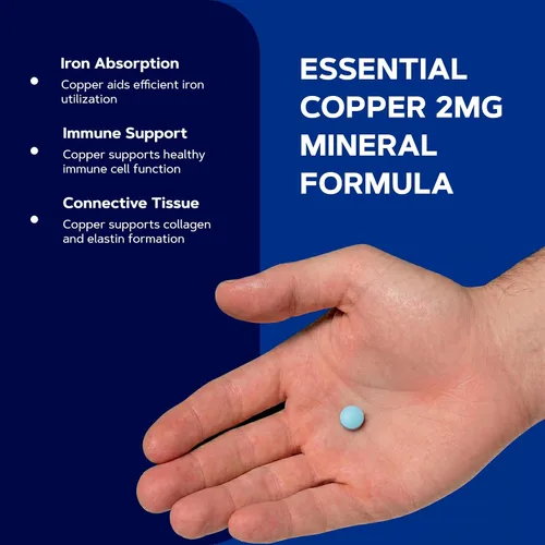 Vista 4 de GNC Cobre 2 mg, importante para la absorción de hierro, 100