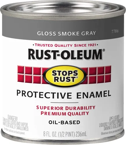 Vista 12 de Carbón gris brillante Rust-Oleum (7784502) contra el óxido 32 onzas, 7784502 Gris carbón brillante