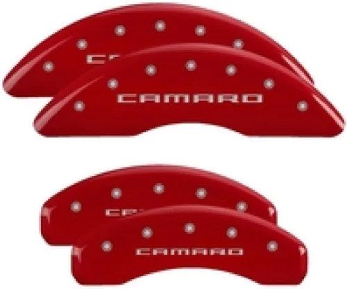 Vista 3 de MGP Caliper Covers 14033SCA5BK Cubierta de Calibrador Negra Requires 18"+ Wheels, V6, Black Powder-Coated Aluminum, 4 PCS Front and Rear, Camaro