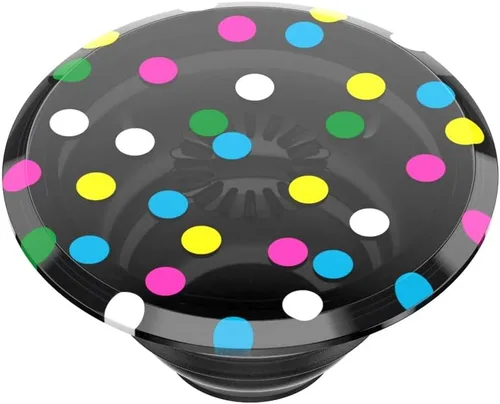 Vista 8 de Agarre translúcido para teléfono PopSockets con soporte expansible, PopSockets para teléfono, PopGrip translúcido - Negro disco