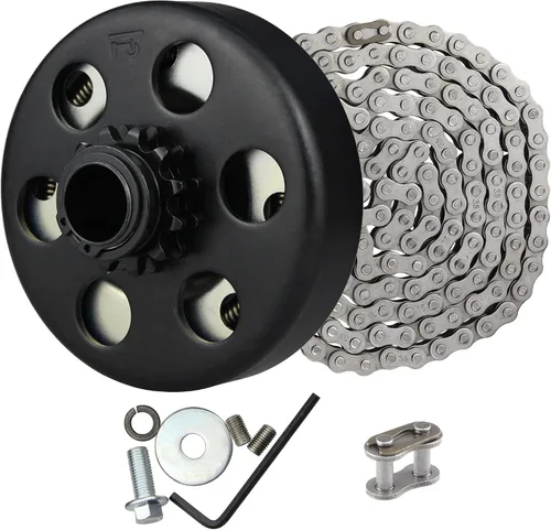 Vista 6 de FDJ Embrague Go Kart de 3/4 de diámetro interior de 10 dientes con cadena 40 embrague centrífugo de 3/4 pulgadas y juego de cadena para Predator