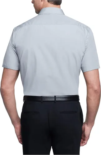 Vista 2 de Van Heusen Camisa de vestir de manga corta para hombre, ajuste regular, popelina sólida