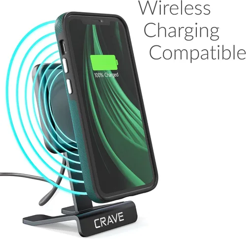 Vista 6 de Crave Funda para iPhone 12 mini, funda de protección dual para iPhone 12 mini (5.4 pulgadas) - Verde bosque