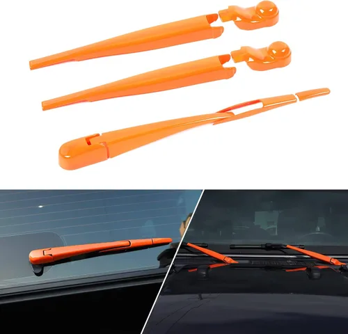 Vista 10 de Kit de moldura de cubierta de limpiaparabrisas delantero y trasero para Jeep Wrangler JL JLU y Gladiator JT 2018-2021 (azul bebé)