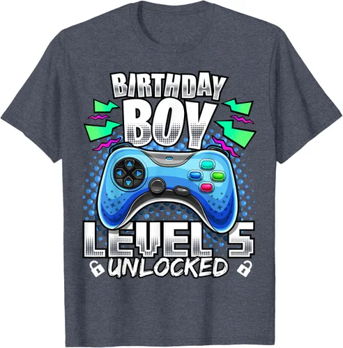 Vista 38 de Camiseta para niños con diseño de videojuegos desbloqueados de nivel 5 Negro