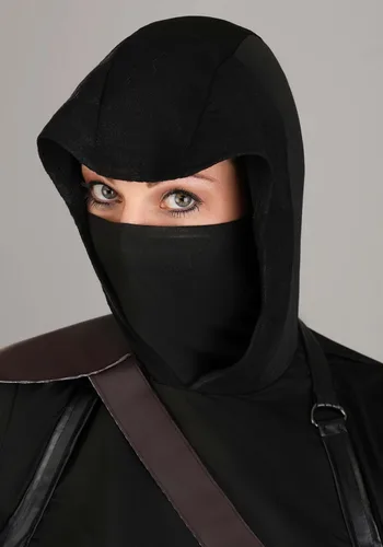 Vista 4 de Disfraz de asesino Ninja para mujer talla grande